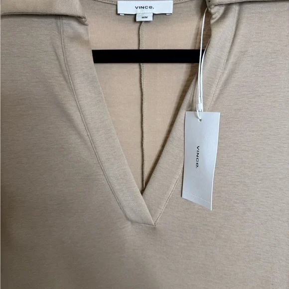 Vince Beige Knit Polo Sheath dress Size  NWT - Picture 8 of 14